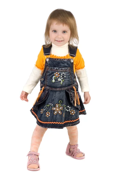 Iyi giyimli küçük kız — Stok fotoğraf