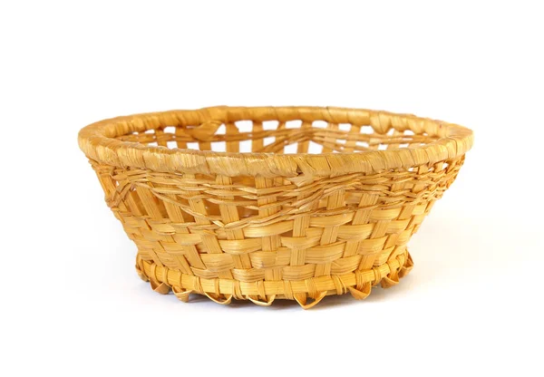 Woven basket isolated — Stock Photo, Image