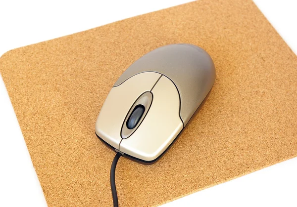 Rato de computador e mousepad — Fotografia de Stock