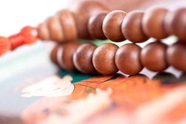 stock image Wooden beads are on the picture