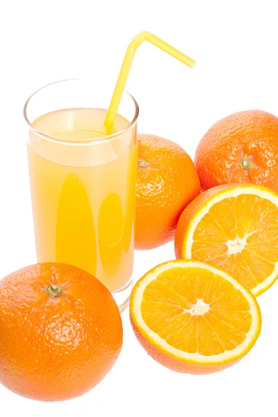 Grapefruit és pohár gyümölcslé — Stock Fotó