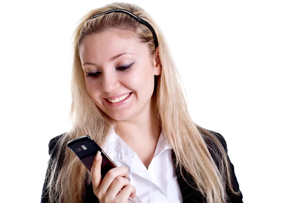 Young woman using cellphone — Stock Photo, Image
