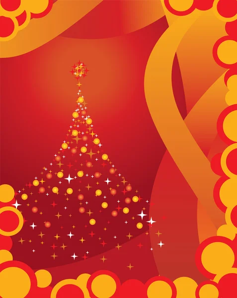 Vánoční červená borovice — Stockový vektor