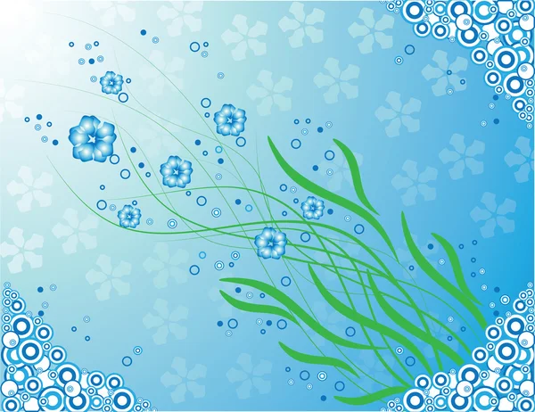 Μπλε Ανοιξιάτικα λουλούδια — Διανυσματικό Αρχείο