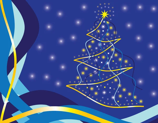 Navidad pino azul — Vector de stock
