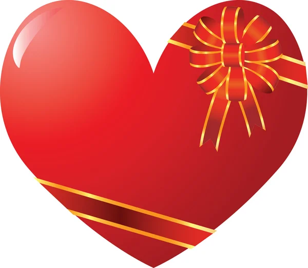 Coeur avec arc — Image vectorielle