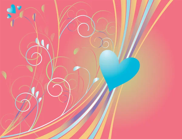Голубое сердце — стоковый вектор