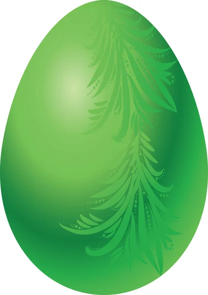 Green egg — Stock Vector