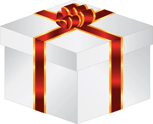 Boîte cadeau avec arc — Image vectorielle