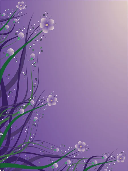 Violeta floral fundo — Vetor de Stock