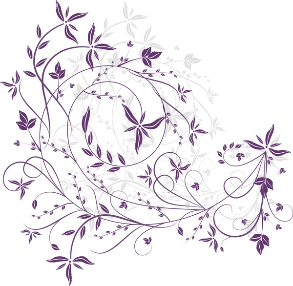 紫の花のパターン — ストックベクタ