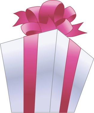 Gift box with bow clipart