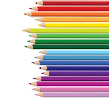 Rainbow pencils clipart