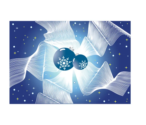 Vánoční modré koule — Stockový vektor
