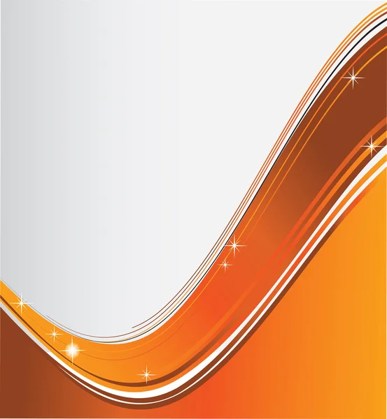 抽象的なオレンジ波背景 — ストックベクタ