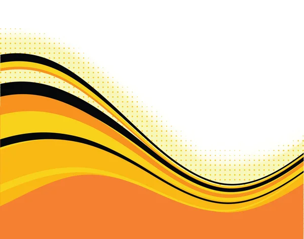 Orange Curves Arrière-plan — Image vectorielle