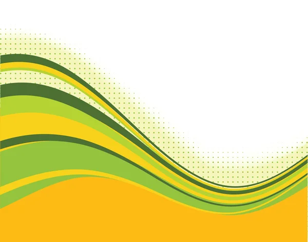 Orange und grüne Kurven Hintergrund — Stockvektor