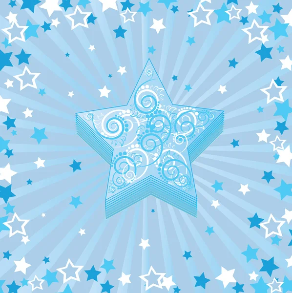 Χριστούγεννα μπλε αστέρια — Διανυσματικό Αρχείο