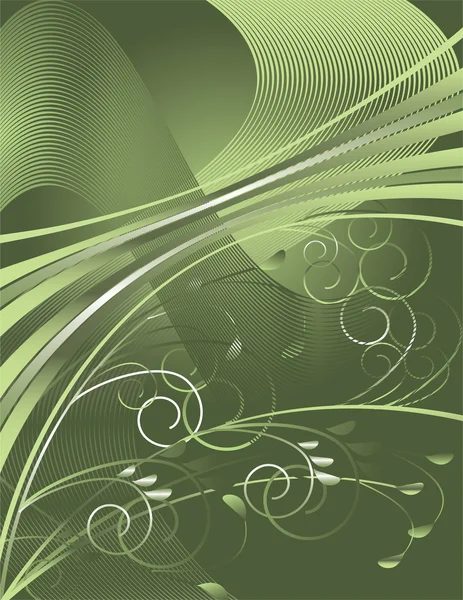 Зеленые и серые ленты — стоковый вектор