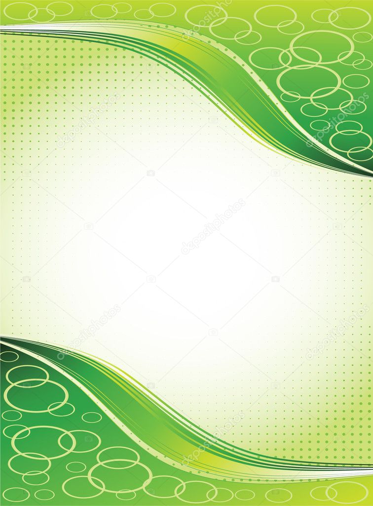 Green frame with waves Stock Vector Image by ©natinkabu #1140618