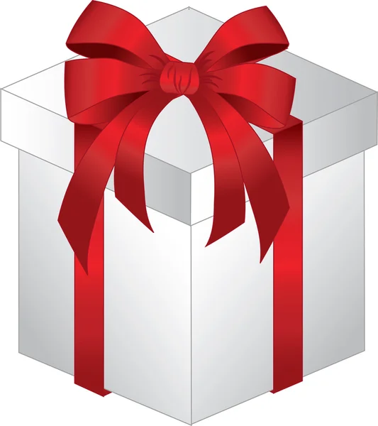 Boîte cadeau avec arc — Image vectorielle