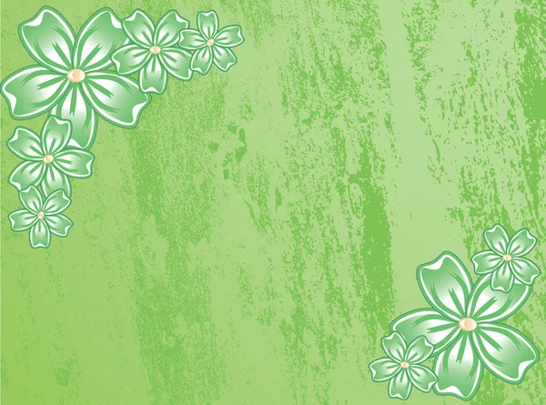 Groene bloemen — Stockvector