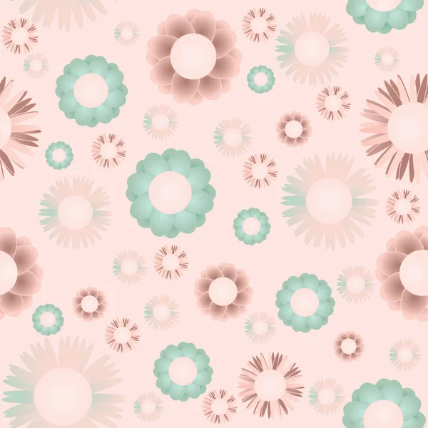 Seamless flowers pattern — Stock Vector