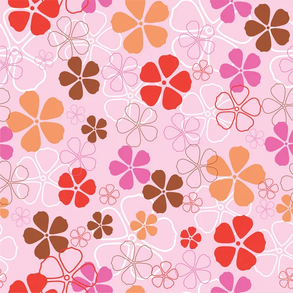 Modèle de fleurs sans couture — Image vectorielle