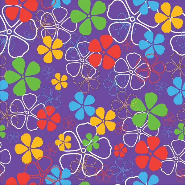 Seamless flowers pattern — Stock Vector