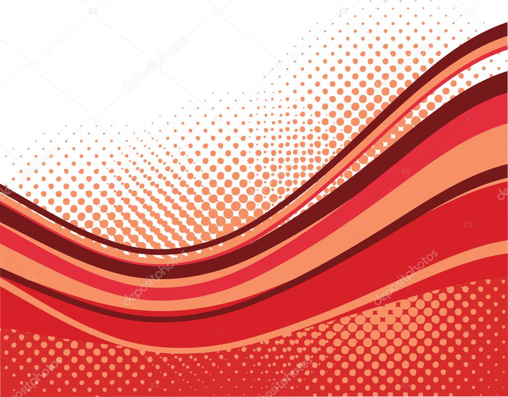 Red waves background