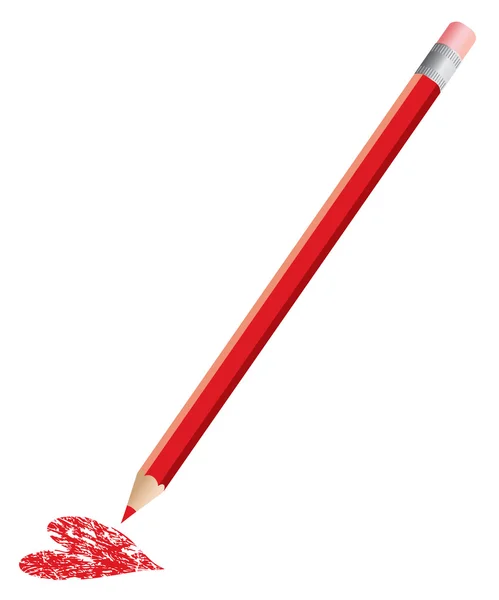 Lápis vermelho —  Vetores de Stock
