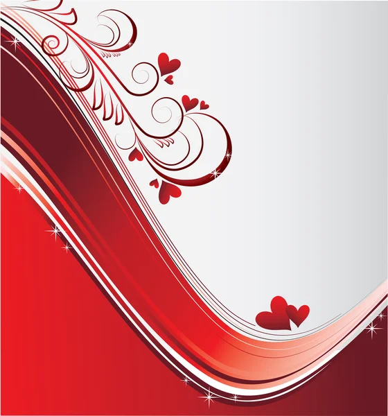 Fond de valentines rouges — Image vectorielle