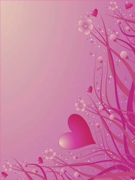 Fond de valentines florales — Image vectorielle