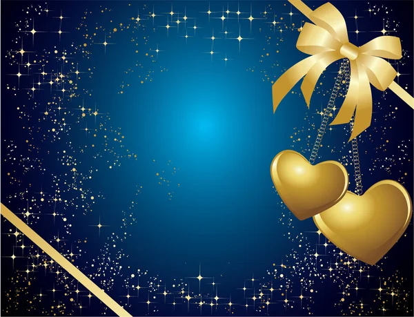 Carte de valentines bleues — Image vectorielle