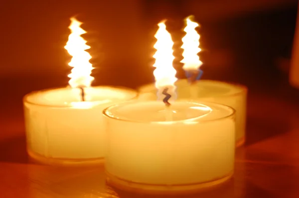 Três velas — Fotografia de Stock