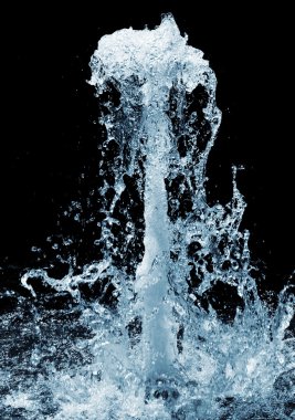 Waterfall isolated on black clipart