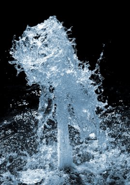 Waterfall on black clipart