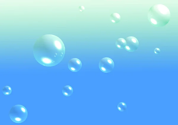 气泡在蓝色渐变背景 — 图库照片