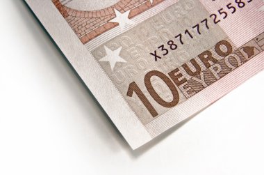 Fragment of euro money clipart