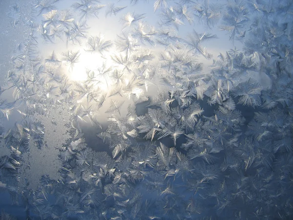 Frosted glass and sun — Stock Photo, Image
