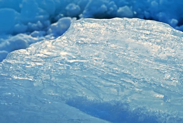 Närbild av blå is — Stockfoto
