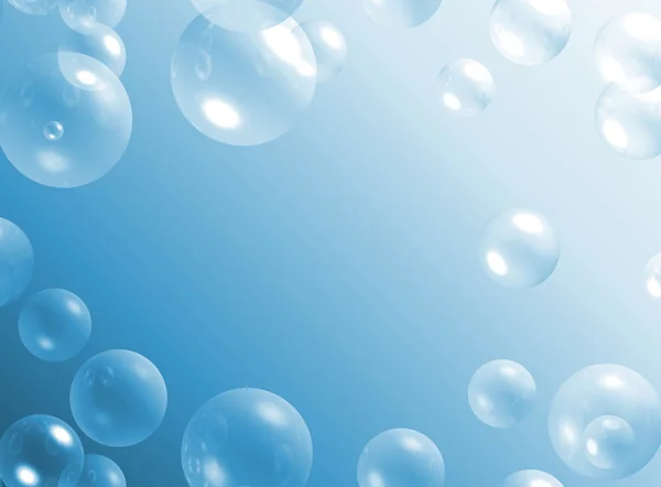 Air bubbles on blue — Stock Photo, Image