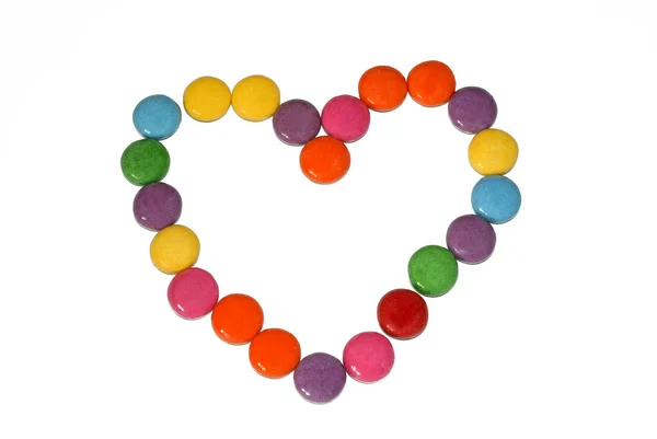 stock image Heart shape made of sweets