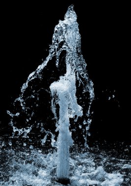 Waterfall isolated on black clipart