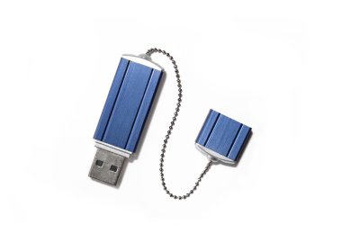 Flash drive on white clipart