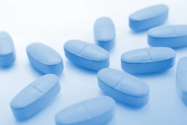 Modré pilulky — Stock fotografie