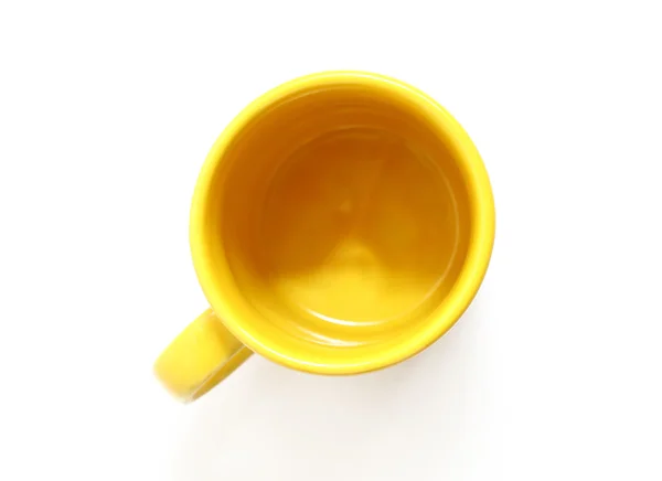 Mug jaune, la vue du dessus — Photo