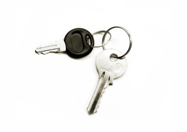 Keys on white clipart