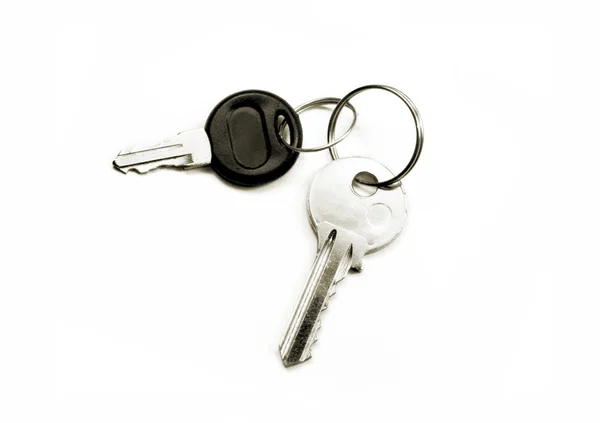 Keys on white — Stock Photo, Image