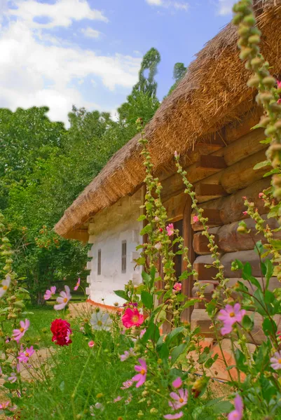 Старый украинский дом — стоковое фото